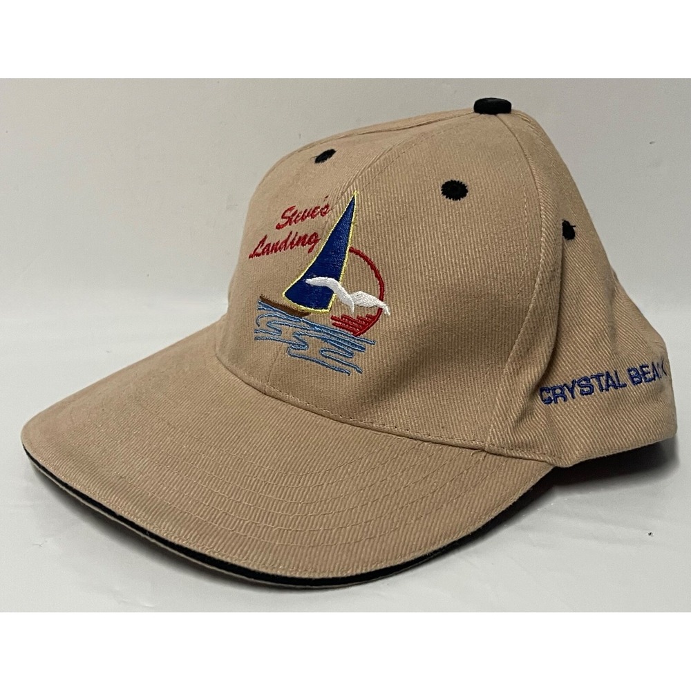 STEVES LANDING CRYSTAL BEACH TEXAS CAP SAIL BOAT SEA GULL
